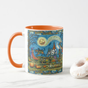 HALLOWEEN PARADE Witch Giraffe Bear Zebra Skellies Mug