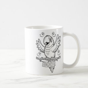 Halloween Parrot Boo For Kids To Colour And Paint Coffee Mug