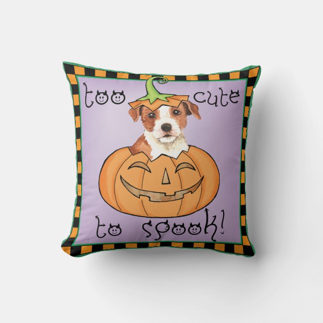 Halloween Parson Russell Terrier Cushion (Front)