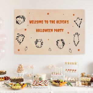 Halloween Party Adult Vintage Gothic Skull Banner