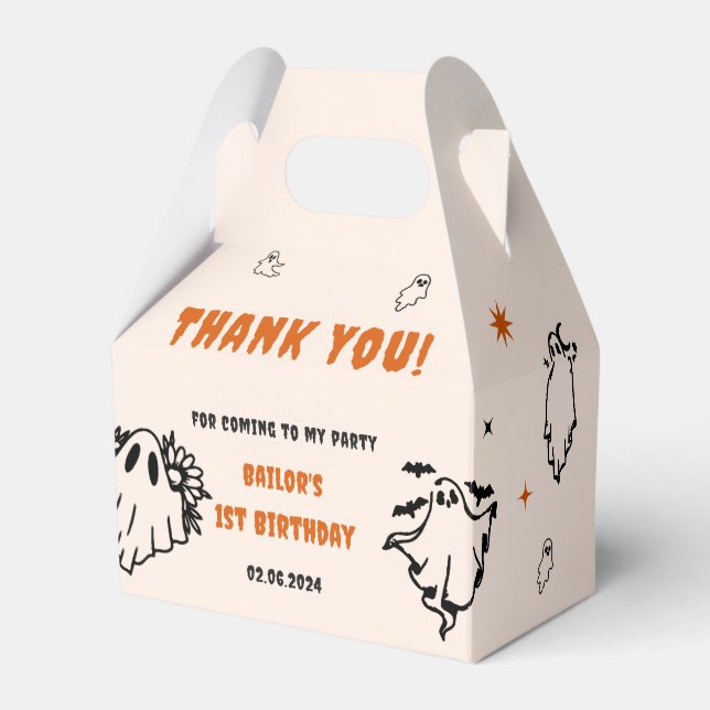 Halloween Party Adult Vintage Gothic Skull Favour  Box (Front Side)