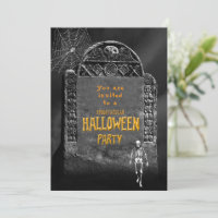 Halloween Party Ancient Tombstone