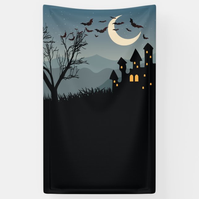 Halloween party backdrop for photo booth banner (Vertical)