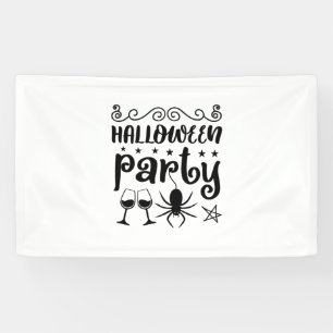 Halloween Party Birthday Banner