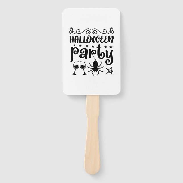 Halloween Party Birthday Hand Fan (Front)
