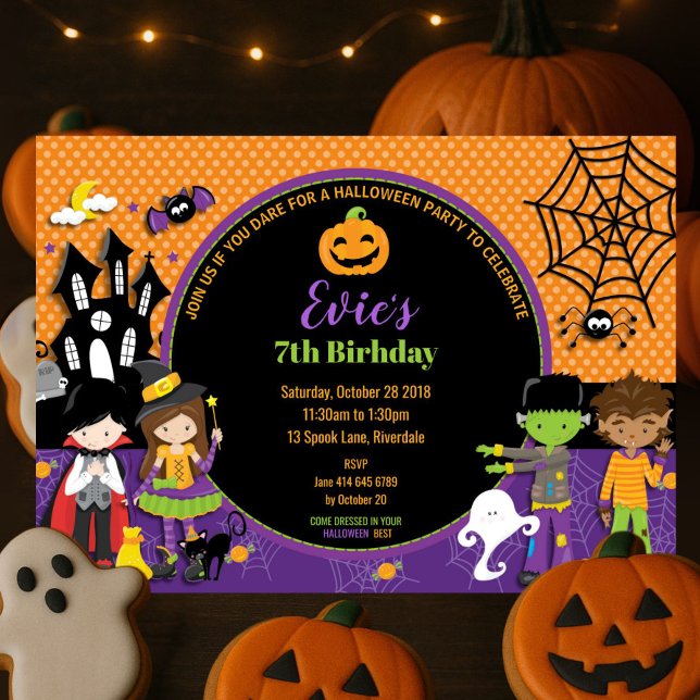 Halloween Party Birthday Invitation Personalised (Creator Uploaded)