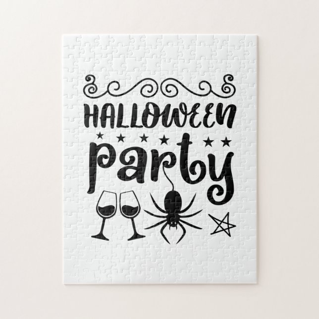 Halloween Party Birthday Jigsaw Puzzle (Vertical)
