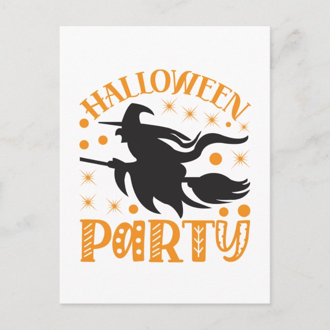 Halloween Party Birthday Postcard (Front)