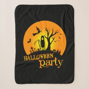 Halloween Party Birthday Sherpa Blanket
