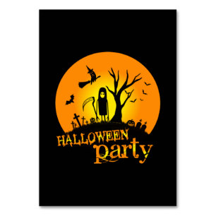 Halloween Party Birthday Table Number