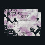 Halloween Party Black Cat Evil Pumpkins Scary Owls RSVP Card<br><div class="desc">Halloween Party Black Cat Evil Pumpkins Scary Owls RSVP Card. Unique,  beautiful,  stylish design. Easy to be personalised. Font style,  size and colours can be changed. Matching items are available.</div>
