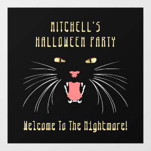 Halloween Party Black Cat Hissing