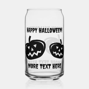 Halloween party can glasses with pumpkin heads