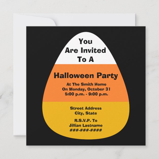 Halloween Party Candy Corn Invitation (Front)