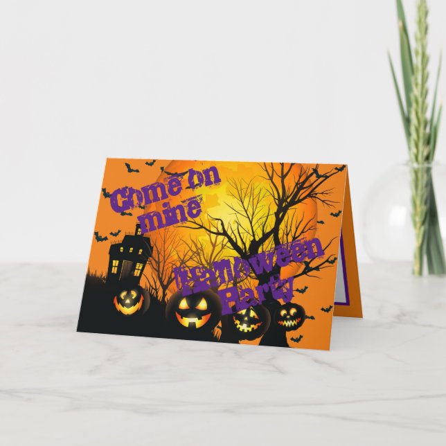 Halloween Party Card (Front)