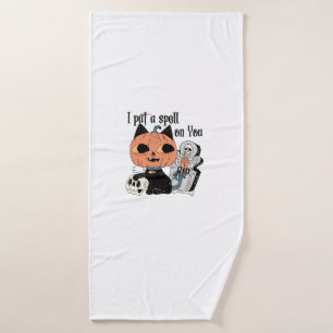Halloween Party Cat Mum Costume Long Sleeve T-Shir Bath Towel