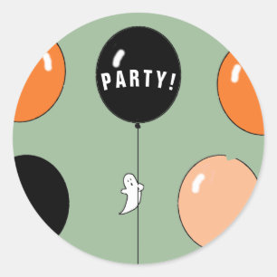 Halloween Party Classic Round Sticker