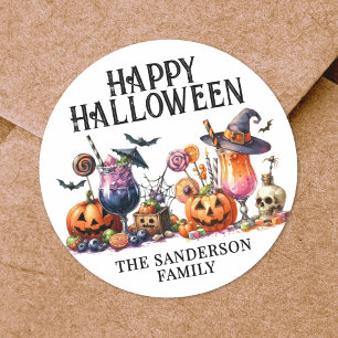 Halloween Party Classic Round Sticker