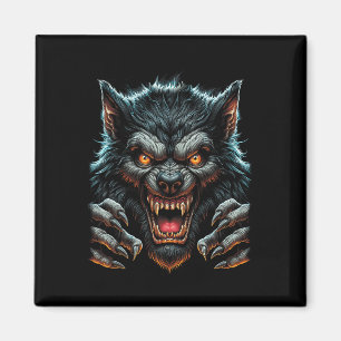 Halloween Party Costume Angry Werewolf Wolfman  Magnet