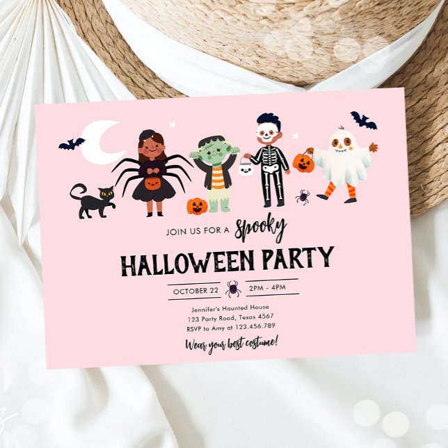 Halloween Party Costume Spooky Kids Birthday Invitation (Creator Uploaded)
