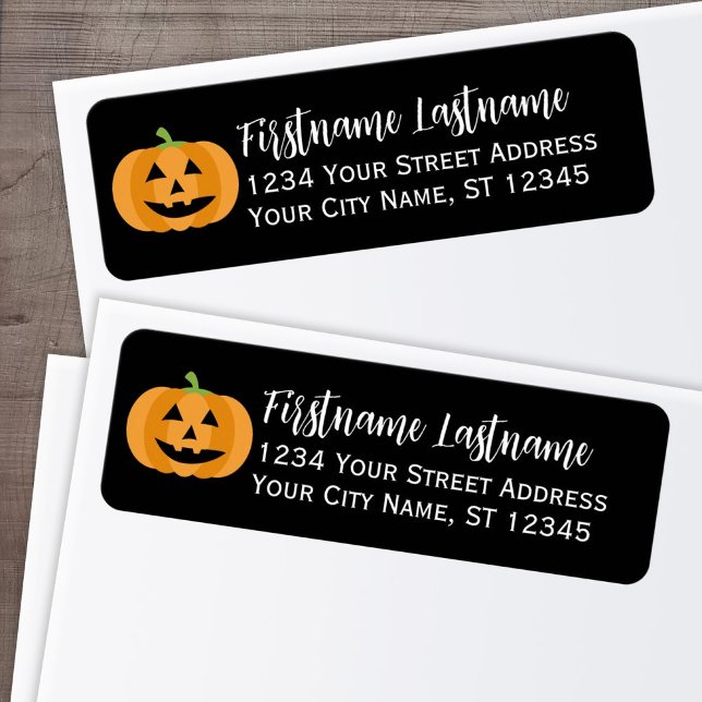 Halloween Party - Cute Pumpkin Return Address (Creator Uploaded)