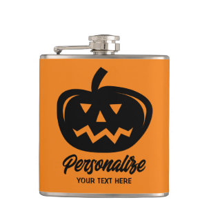 Halloween party drink flask with pumpkin head
