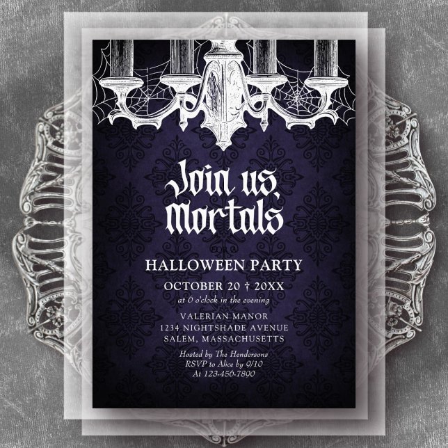 Halloween Party Elegant Gothic Invitation (Creator Uploaded)