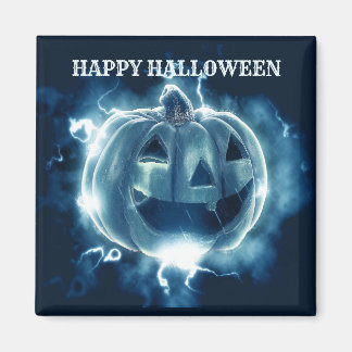 Halloween Party Evil Blue Pumpkin Horror Scary Magnet