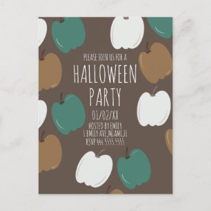 Halloween Party Fall Pumpkins Earth Tone Postcard