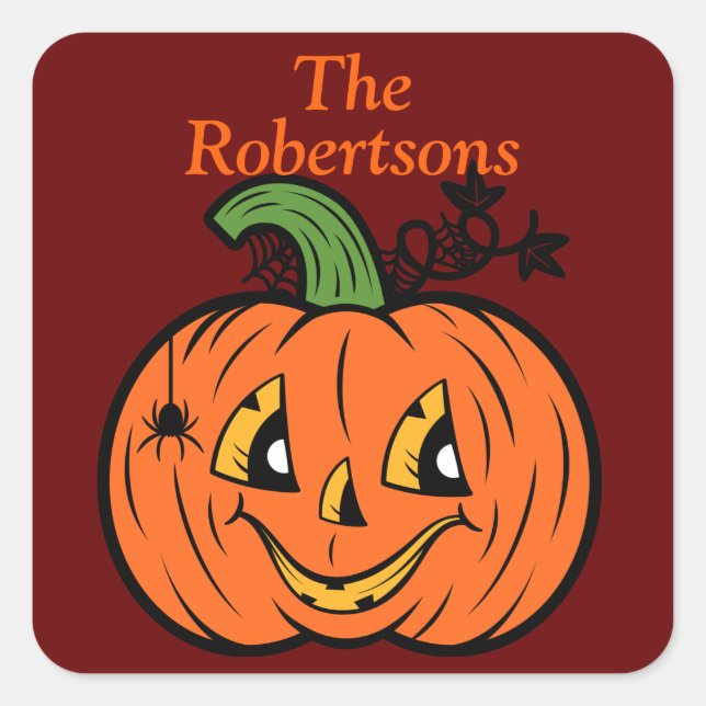 Halloween Party Favour Bag Scary Sticker Label (Front)