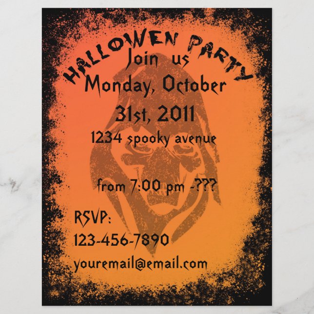 Halloween Party Flyer (Front)