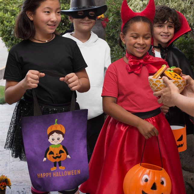 Halloween Party for Kids Pumpkin Tote Bag (Creator Uploaded)
