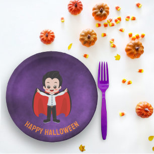Halloween Party for Kids Vampire Paper Plate