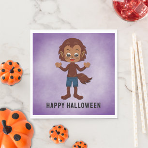Halloween Party for Kids Werewolf Paper Napkin