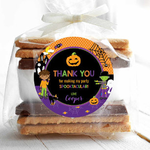 Halloween Party Frankenstein Thank You Favour Classic Round Sticker