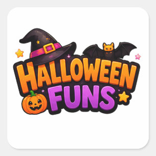 Halloween Party Fun For Kids And Families 🎃 Square Sticker
