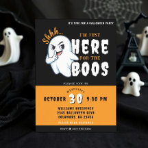 Halloween Party Funny Ghost Just Here for the Boos