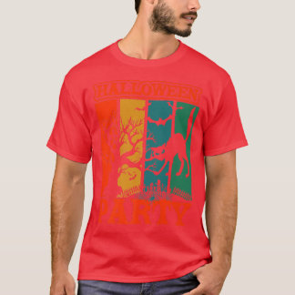 Halloween Party Funny Scary Haunted Forest Design T-Shirt