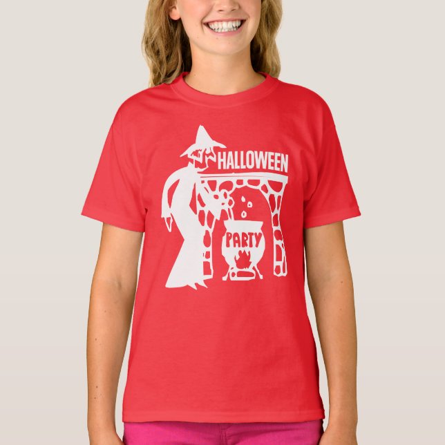 Halloween Party Funny Witch T-Shirt (Front)