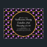 Halloween Party Geometrical Shapes Pattern  Postcard<br><div class="desc">Halloween Party Invitation with Geometrical Pattern</div>