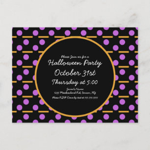 Halloween Party Geometrical Shapes Pattern Postcard