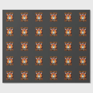 Halloween Party Ghost No Tricks Just Treats Wrapping Paper