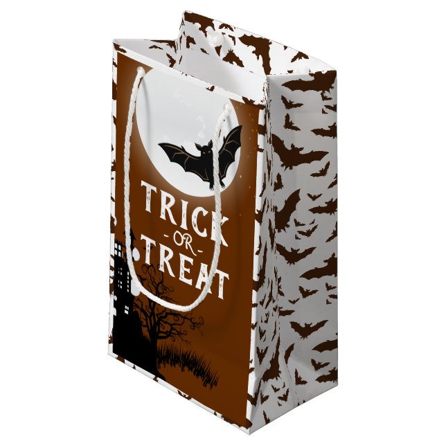Halloween Party gift supplies, trick or treat Vr.1 Small Gift Bag (Front Angled)