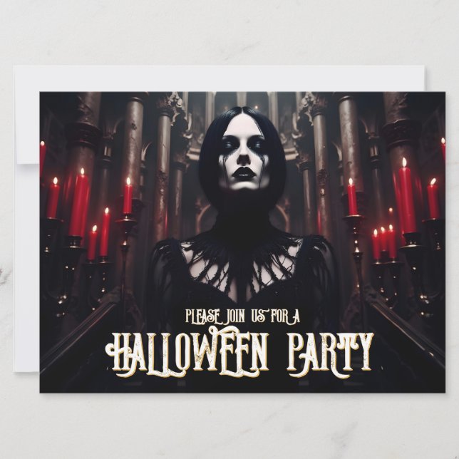 Halloween Party – Gothic Dark Invitation (Front)