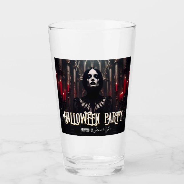 Halloween Party – Gothic Dark Invitation Glass (Front)