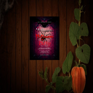 Halloween Party  Gothic The Spider's Web Invitation