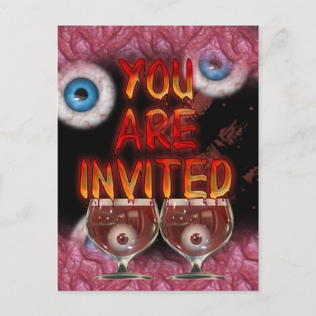 Halloween Party Gruesome body part invitation (Front)