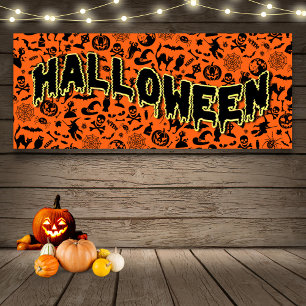 Halloween Party Happy Halloween spooky typography Banner
