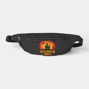 Halloween Party Haunted Castle Retro Vector Bum Bags