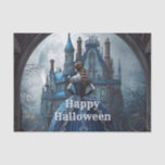 Halloween Party Haunted House Blue Night Scary Tissue Paper<br><div class="desc">Halloween Party Haunted House Blue Night Scary Tissue Paper. Unique,  beautiful,  stylish design. Easy to be personalised. Font style,  size and colours can be changed. Matching items are available.</div>